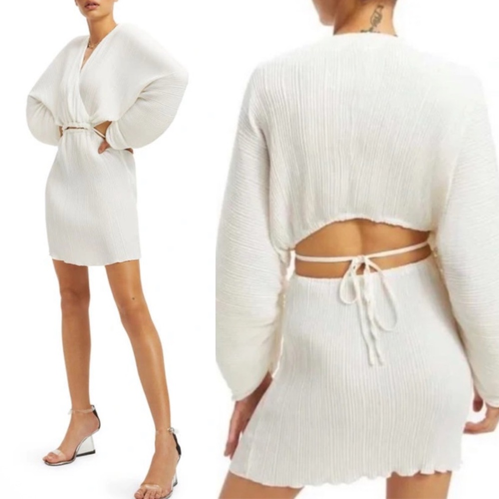 NWOT GOOD AMERICAN Always Fits Plisse Mini Dress